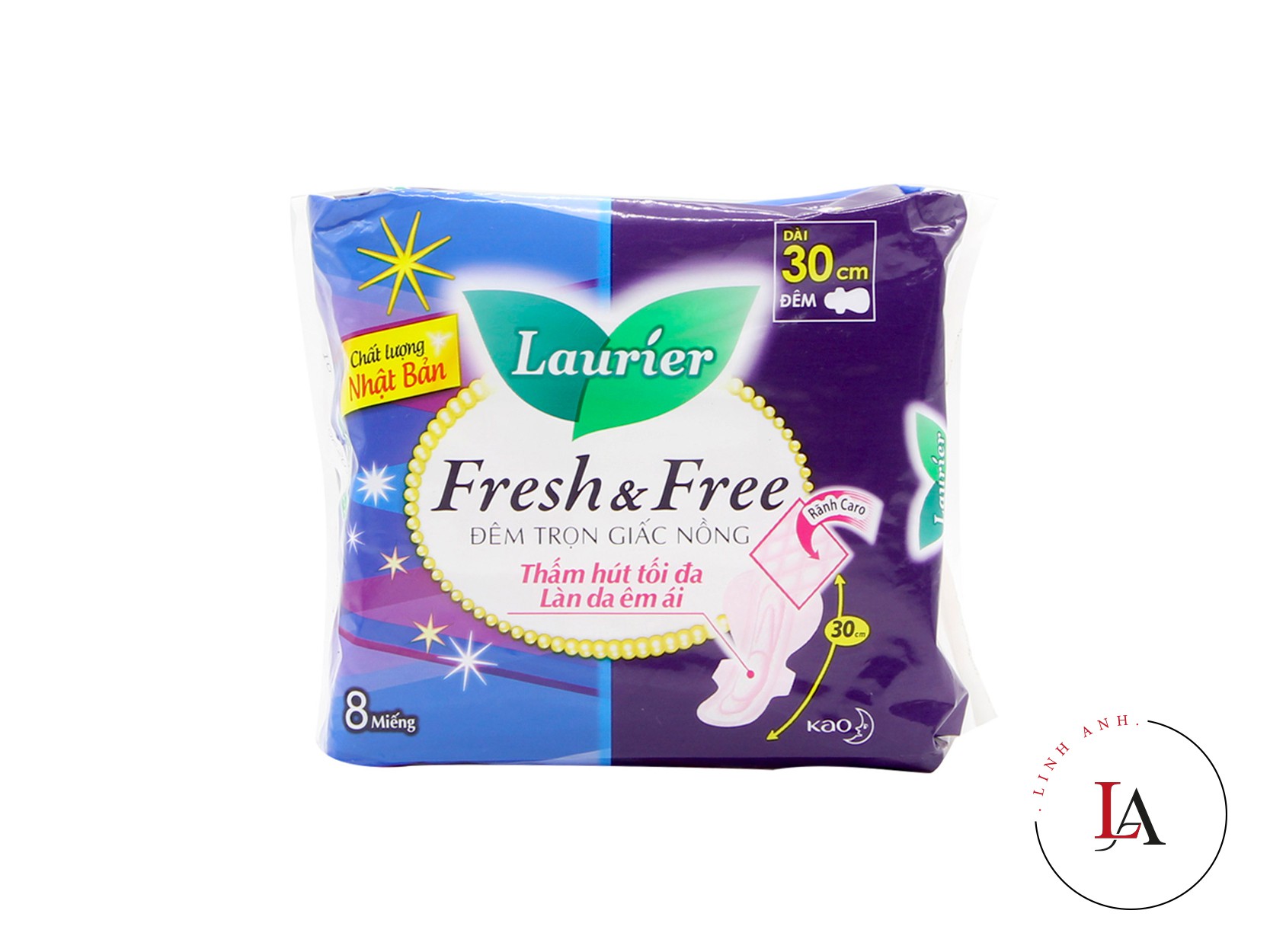 Băng vệ sinh Laurier ban đêm 30cm 8 miếng